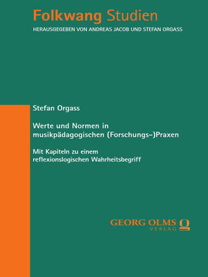 cover image of Werte und Normen in musikpädagogischen (Forschungs-)Praxen